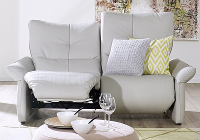 Leather 2 Seater Manual Recliner Sofas