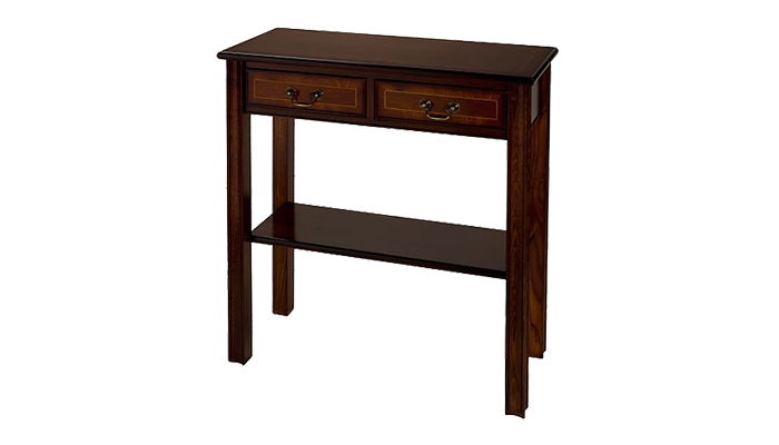 two drawer chippendale hall table