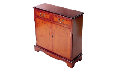 two drawer closed bookcase