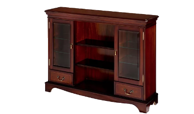 two drawer display bookcase