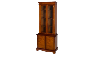 Glass Door Tall Bookcase/Cupboard