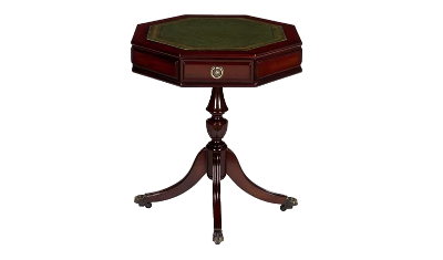 Hexagonal Leather Top Table