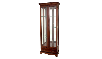 Tall China Display With Drawer