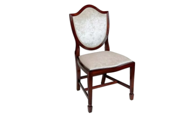 Upholstered Shield Back Chair