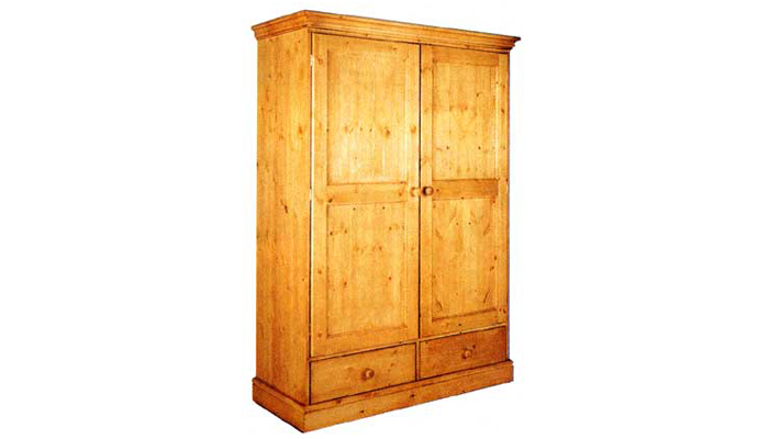 Cornish Pine 2 Door Double Combi Robe