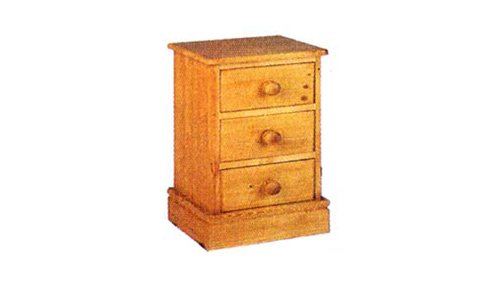 Cornish Pine 3 Drawer Wide Bedside