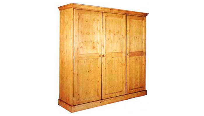 Cornish Pine Triple Wardrobe