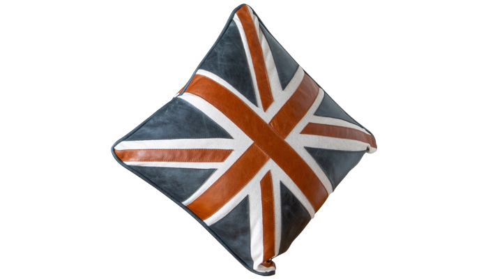 Union Cushion 40x40 Fabric and Leather Mix