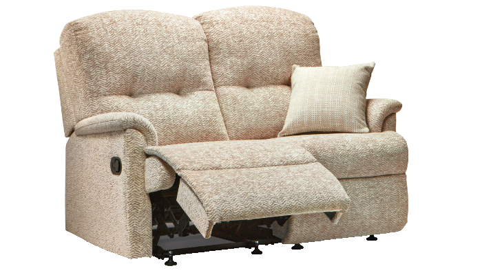 Lincoln Fabric Small 2 Seater Manual Recliner