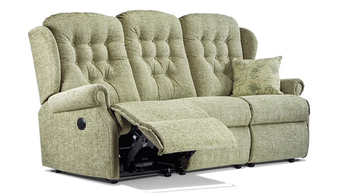 Lynton Fabric Standard Powered Rec 3-seater