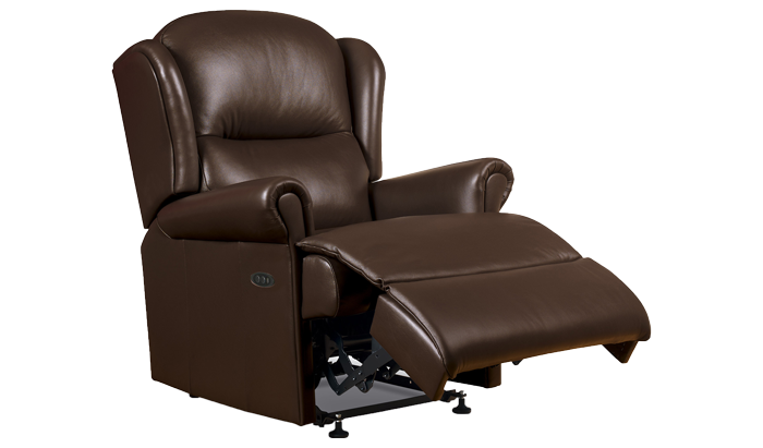 Malvern Leather Small Power Recliner