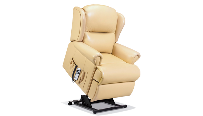 Malvern Leather Small Power Riser Recliner