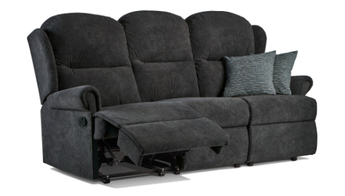 Malvern Fabric Small Powered Reclining 3-seater