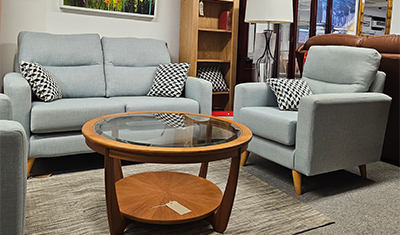 3 Piece Suite, 2 Seater And 2 Chairs