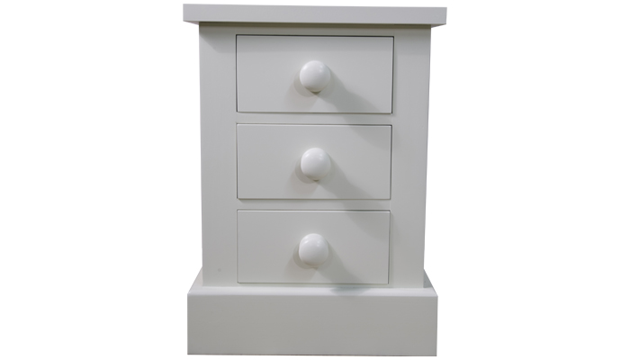 Sussex Painted 3 Drawer Bedside