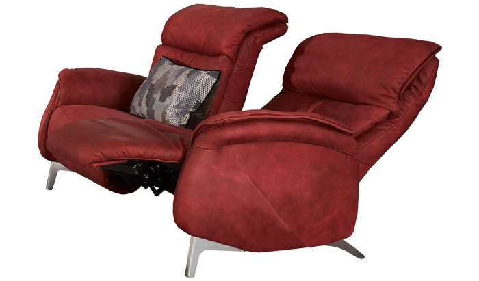 Swan Leather 2.5 Seater Manual Cumuly Recliner 81A