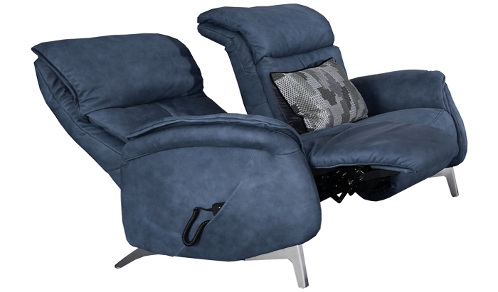 Swan Leather 3 Seater 2 Cushion Power Cumuly Heart Balance Recliner 52P	