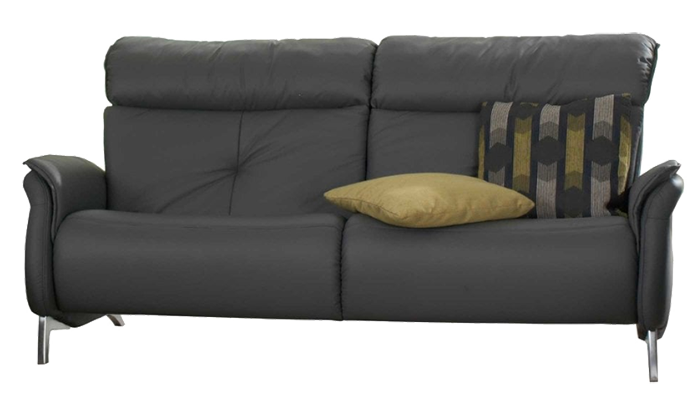 Swan Leather 3 Seater 2 Cushion Sofa 12A	
