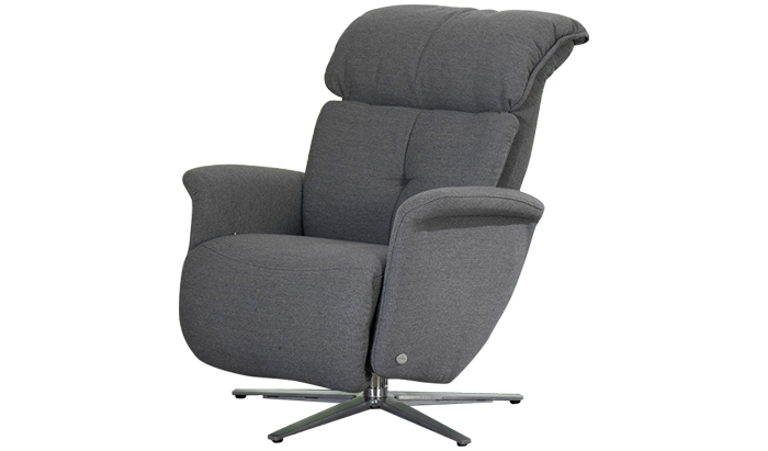 Swan Leather Large Manual Sprung Back Easy-Swing Chair 37	