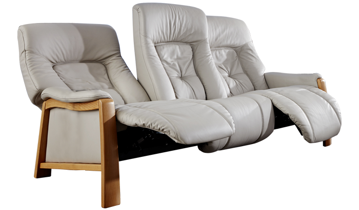 Themse Fabric Manual 3 Seater Reclining Sofa Gas Sprung Back 82X	