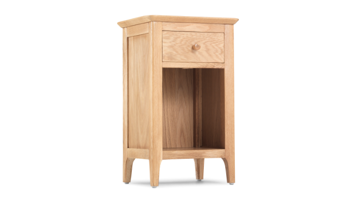 Wardley Oak 1 Drawer Bedside Cabinet