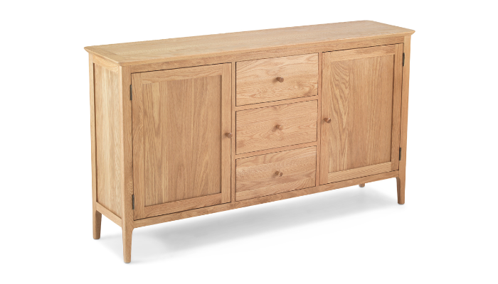Wardley Oak Large Sideboard 2 Door/3 Drawer