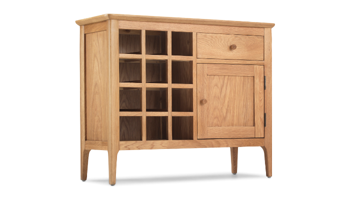 Wardley Oak Wine Rack Sideboard